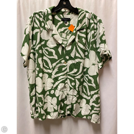 Top Short Sleeve By Grace In Green, Size: Xl