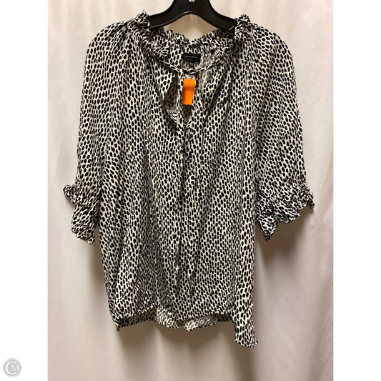 Top Short Sleeve By Who What Wear In Black, Size: Xxl