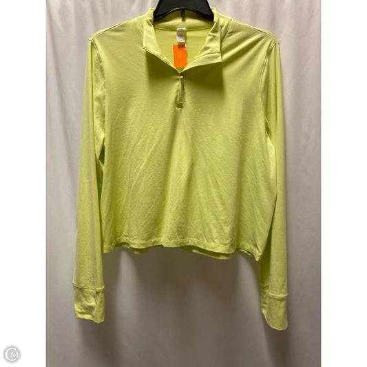 Athletic Top Long Sleeve Collar By 90 Degrees By Reflex In Yellow, Size: Xxl