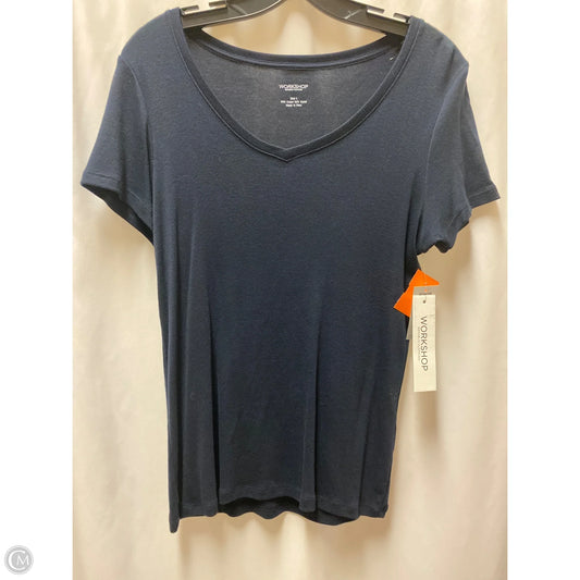 Top Short Sleeve By Workshop In Navy, Size: L