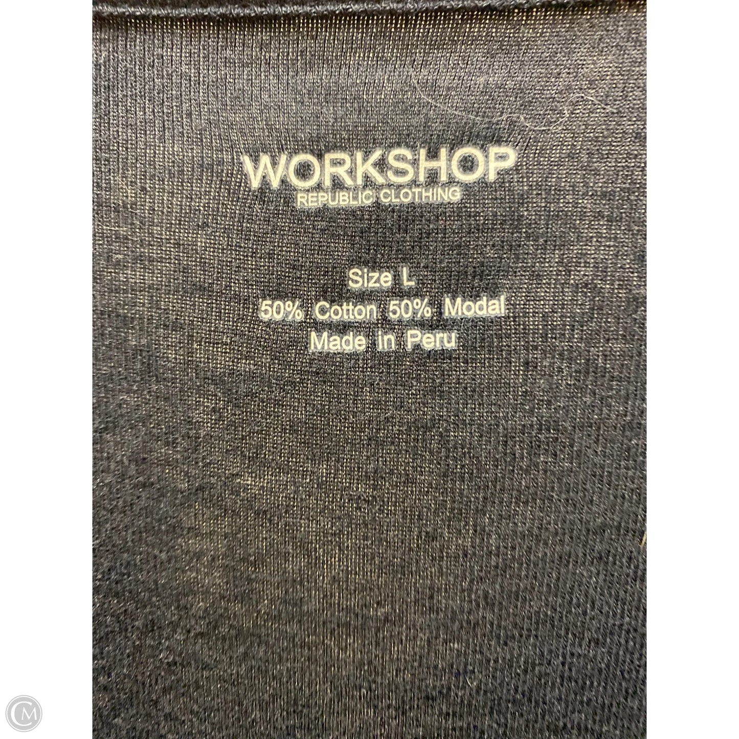 Top Short Sleeve By Workshop In Navy, Size: L