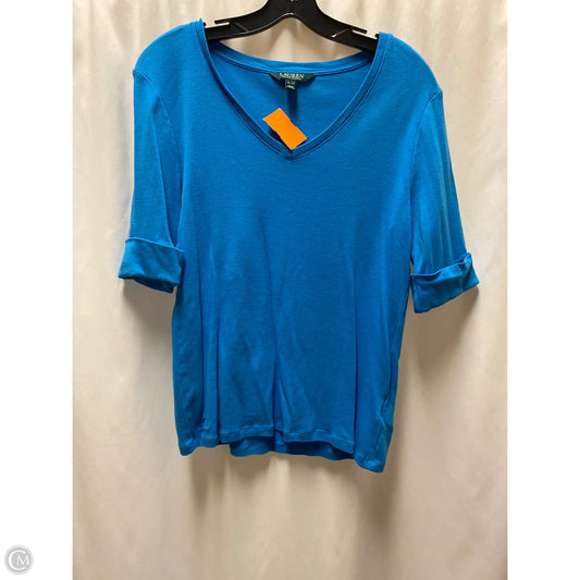 Top Short Sleeve By Ralph Lauren In Blue, Size: Xl