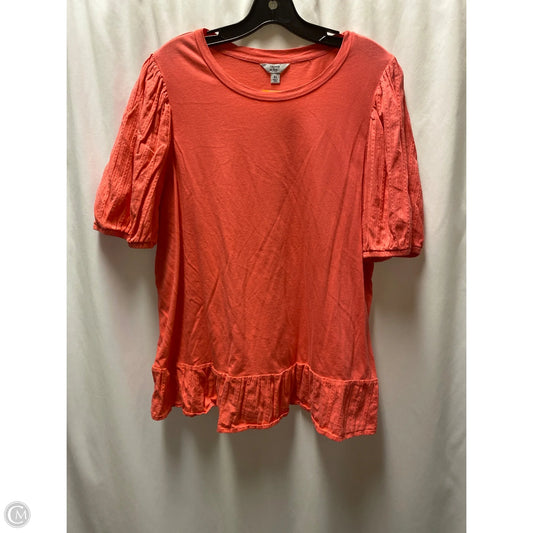 Top Short Sleeve By Crown And Ivy In Pink, Size: Xl