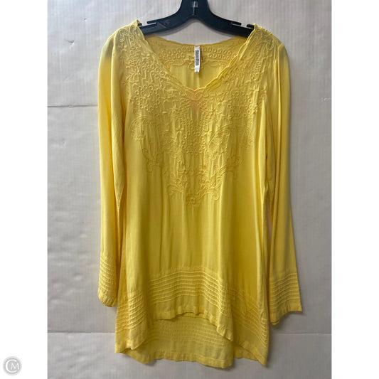 Top Long Sleeve By Monoreno In Yellow, Size: S