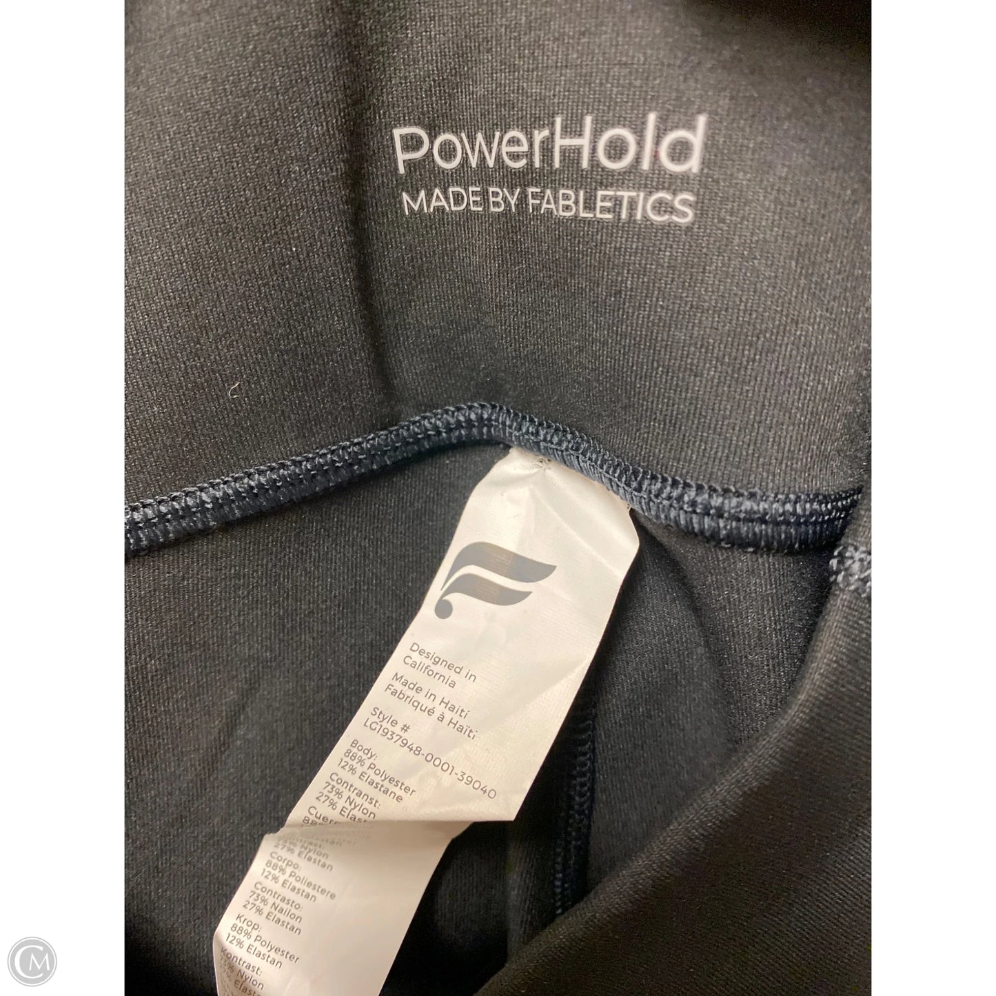 Athletic Leggings By Fabletics In Black, Size: M