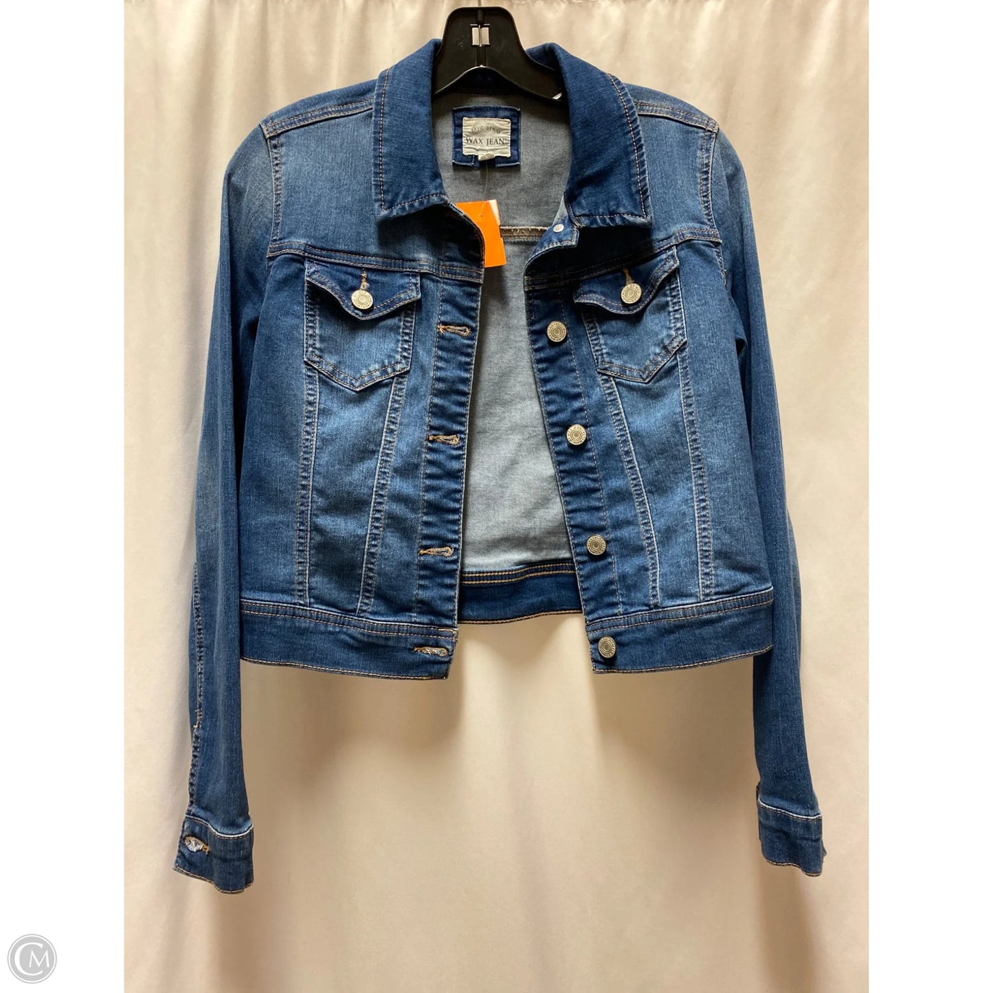 Jacket Denim By Wax Jean In Blue Denim, Size: S