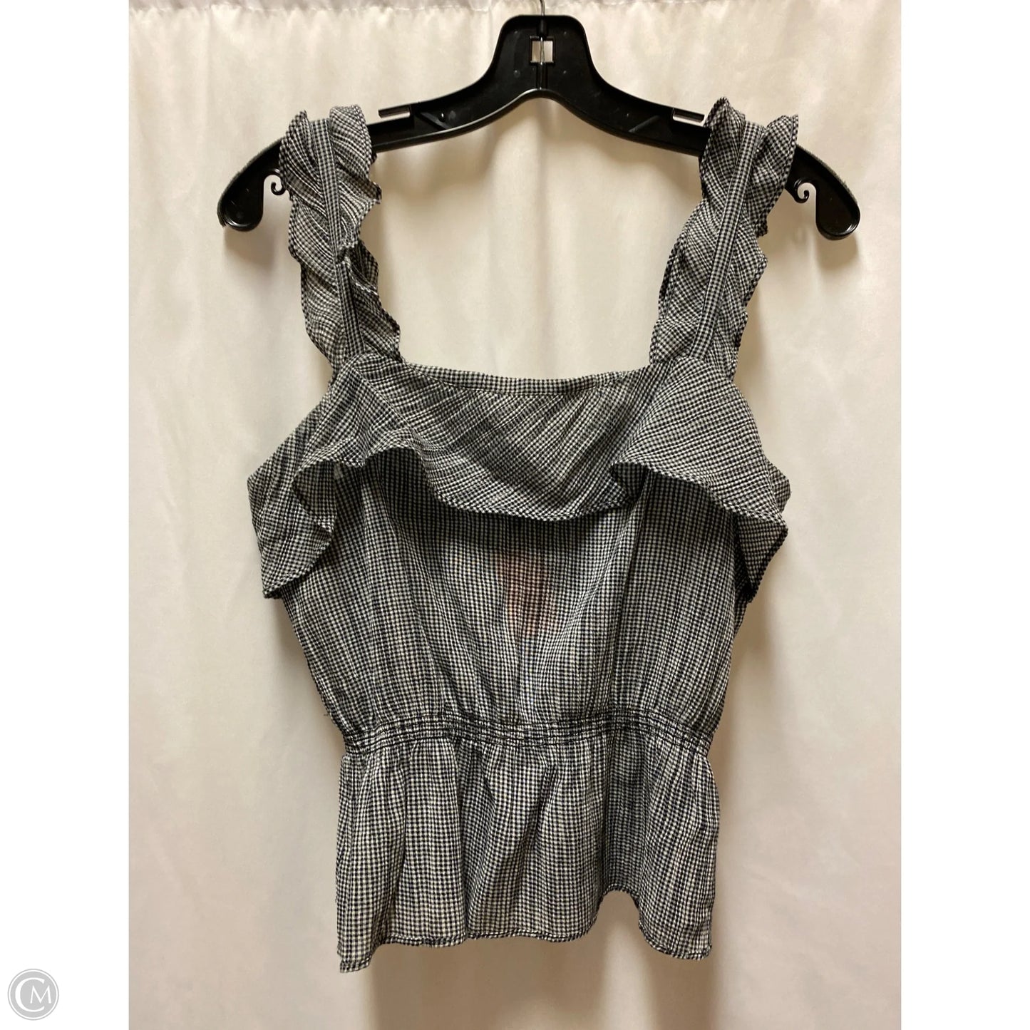 Top Sleeveless By Seven 7 In Black & White, Size: S