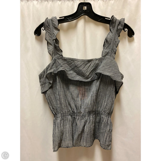 Top Sleeveless By Seven 7 In Black & White, Size: S
