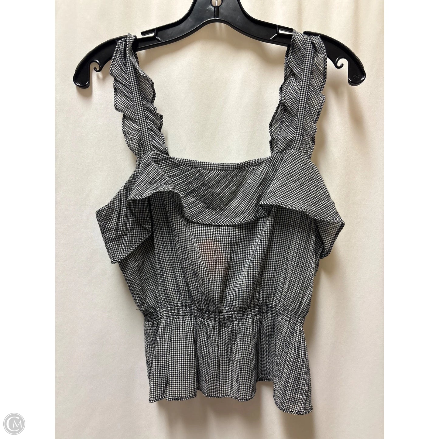 Top Sleeveless By Seven 7 In Black & White, Size: S