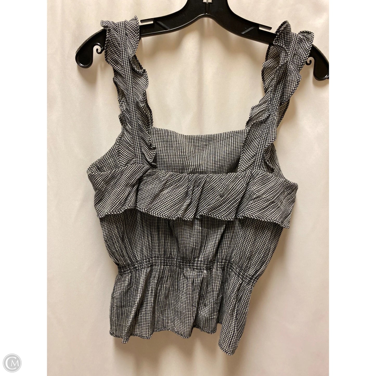 Top Sleeveless By Seven 7 In Black & White, Size: S