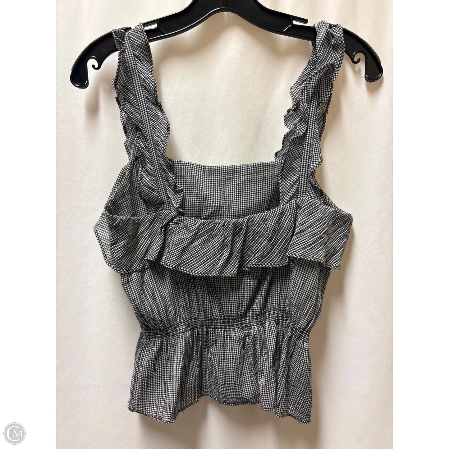 Top Sleeveless By Seven 7 In Black & White, Size: S