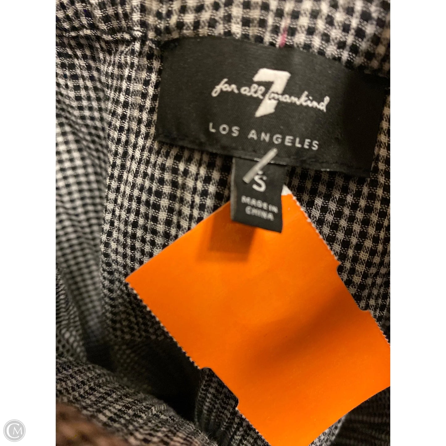 Top Sleeveless By Seven 7 In Black & White, Size: S