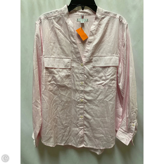 Top Long Sleeve By Tommy Hilfiger In Pink, Size: Xl