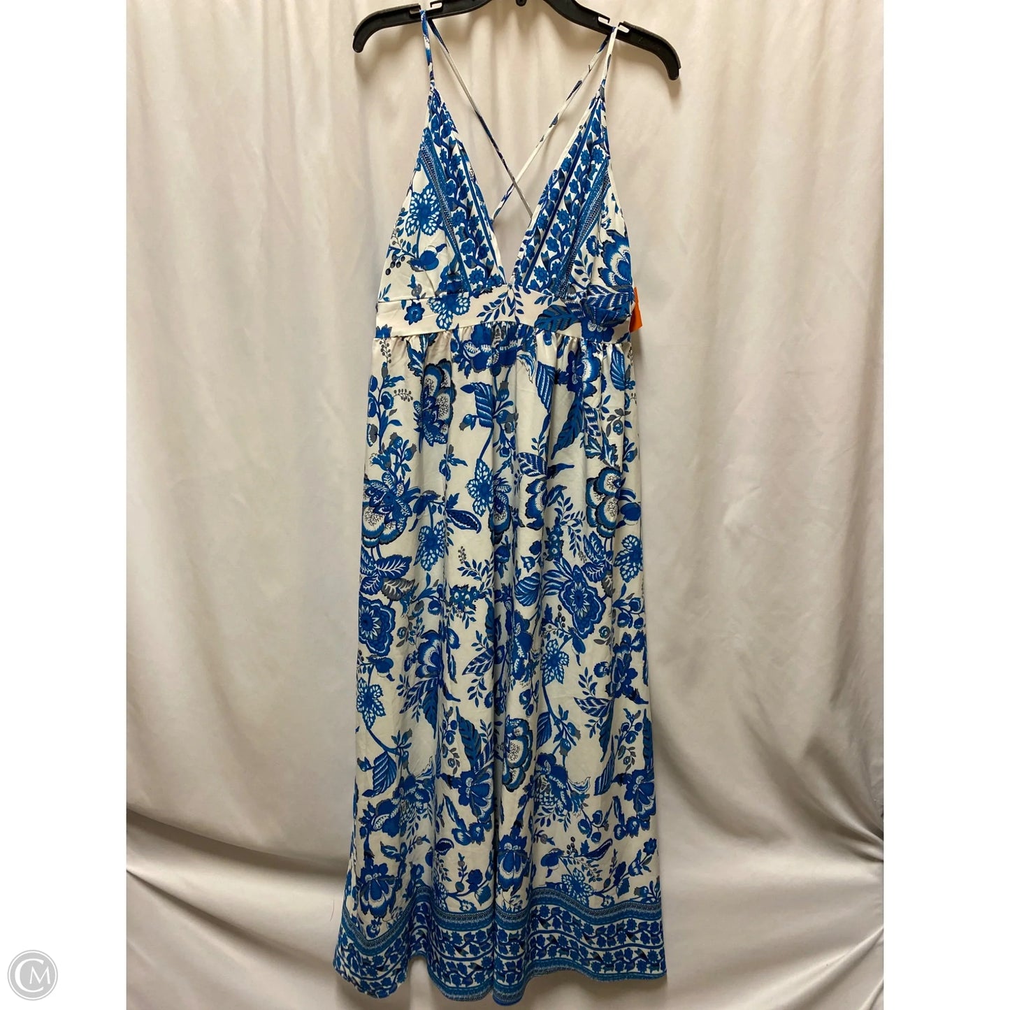 Dress Casual Maxi By Shein In Blue & White, Size: L