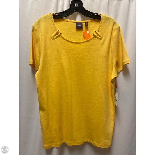 Top Short Sleeve By Rafaella In Yellow, Size: Xl