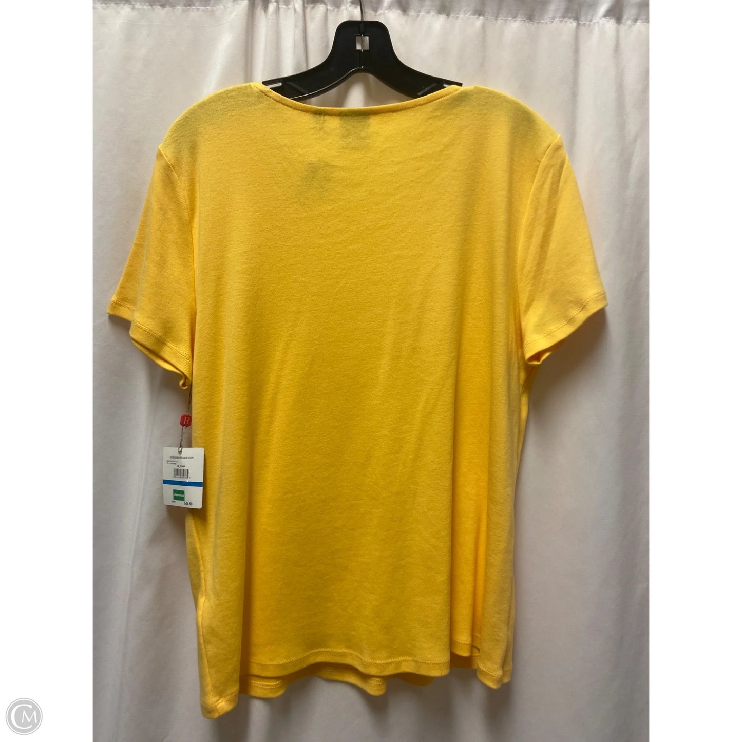 Top Short Sleeve By Rafaella In Yellow, Size: Xl