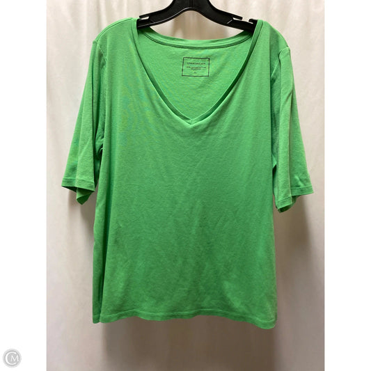 Top Short Sleeve By Charter Club In Green, Size: Xl