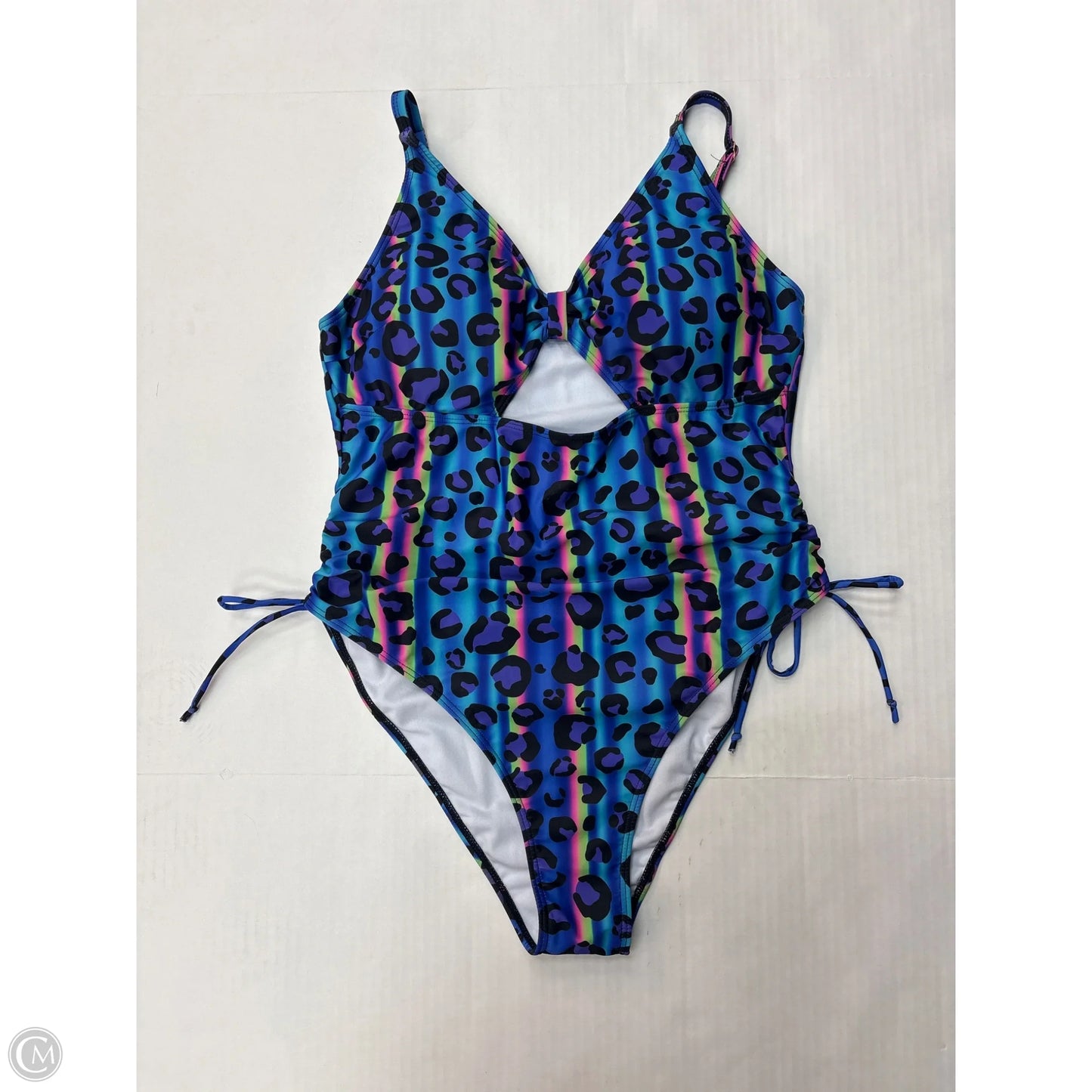 Swimsuit By Clothes Mentor In Blue, Size: 1x