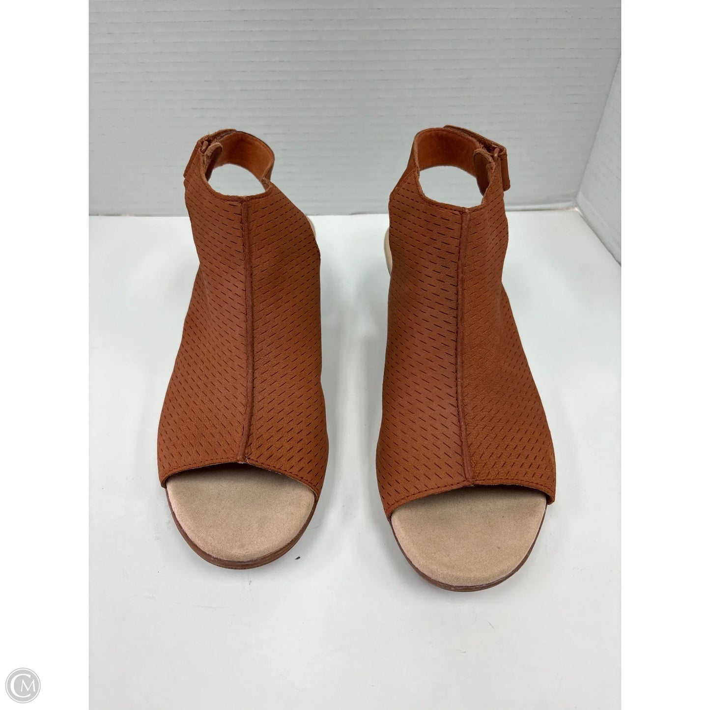 Sandals Heels Block By Clarks In Brown, Size: 8.5