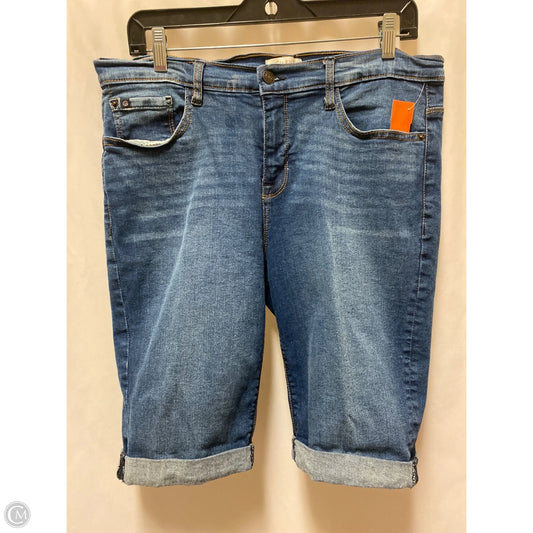 Shorts By Curve Appeal In Blue Denim, Size: 12