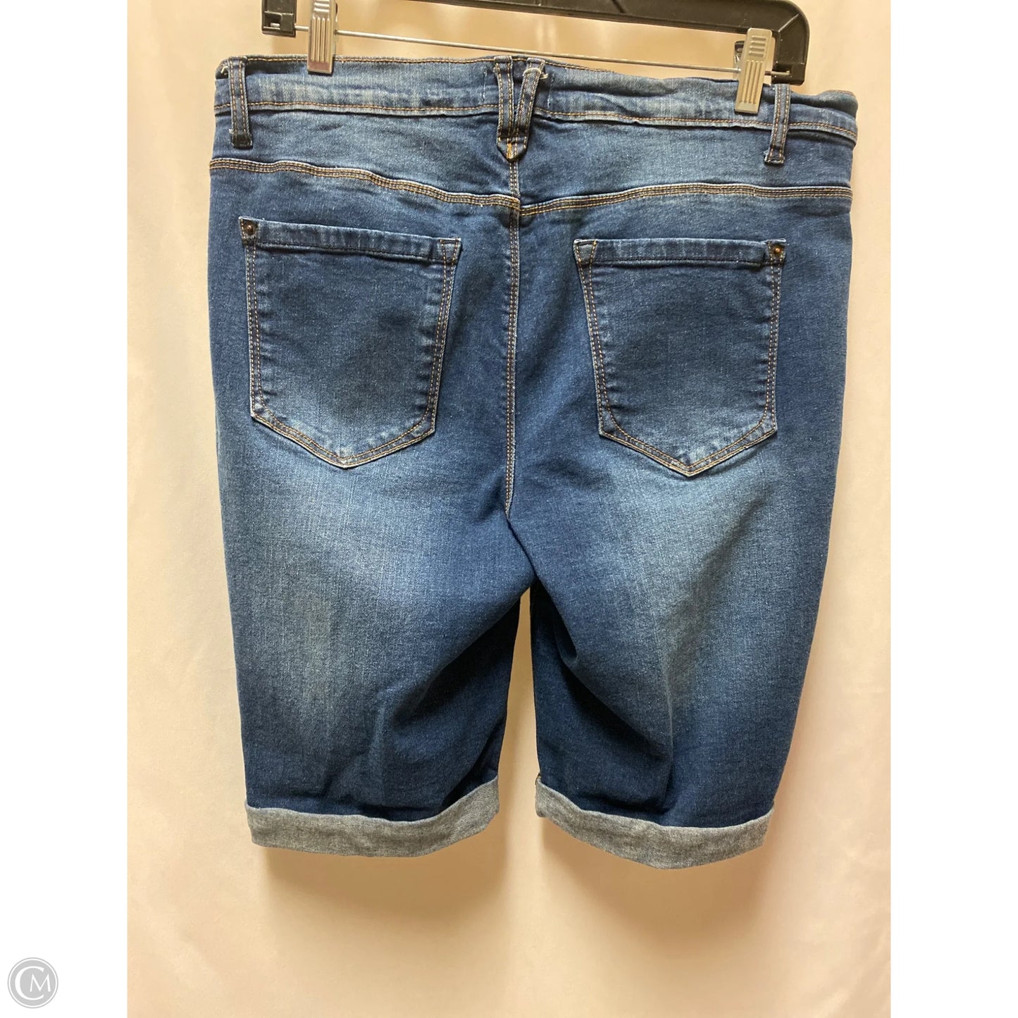 Shorts By Curve Appeal In Blue Denim, Size: 12