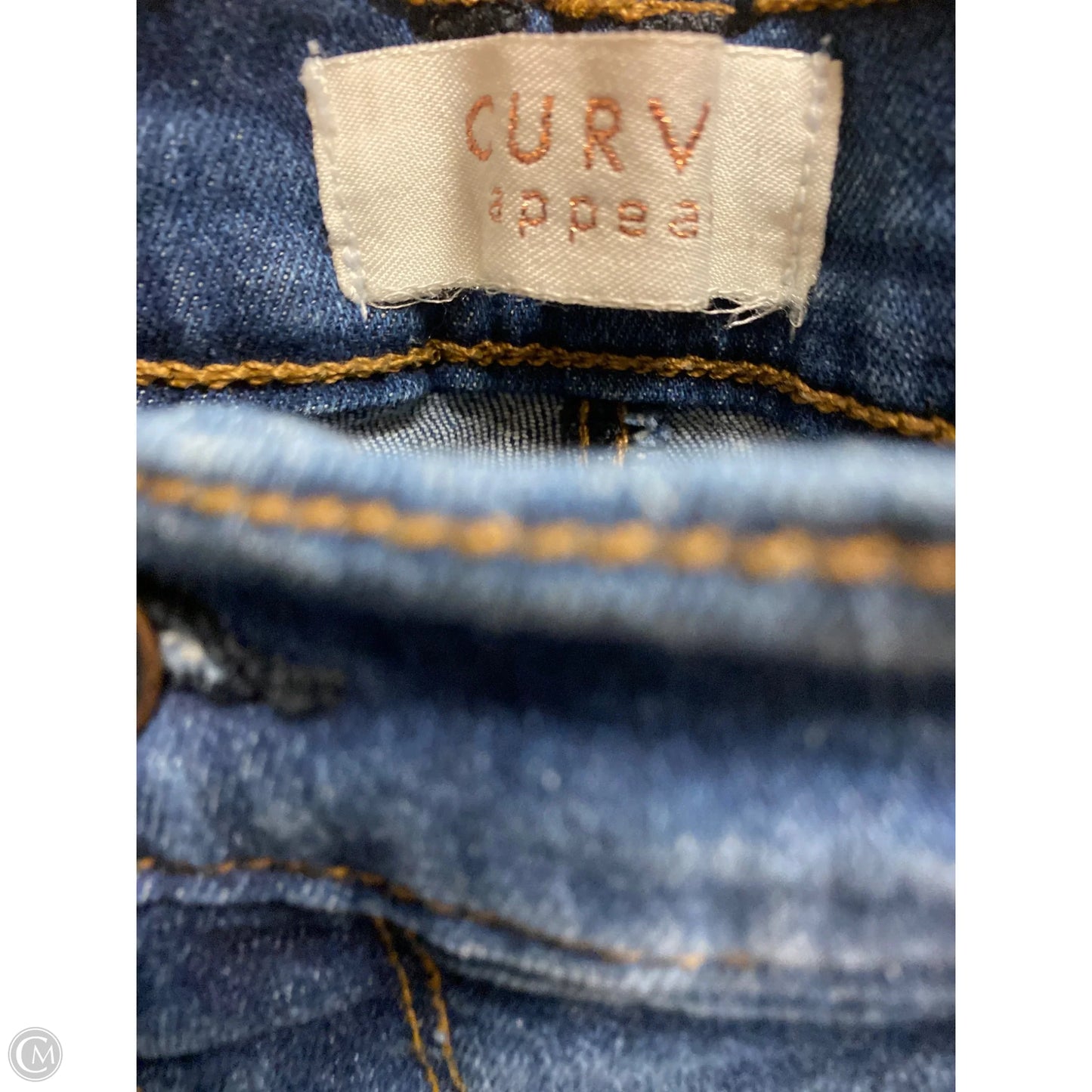 Shorts By Curve Appeal In Blue Denim, Size: 12