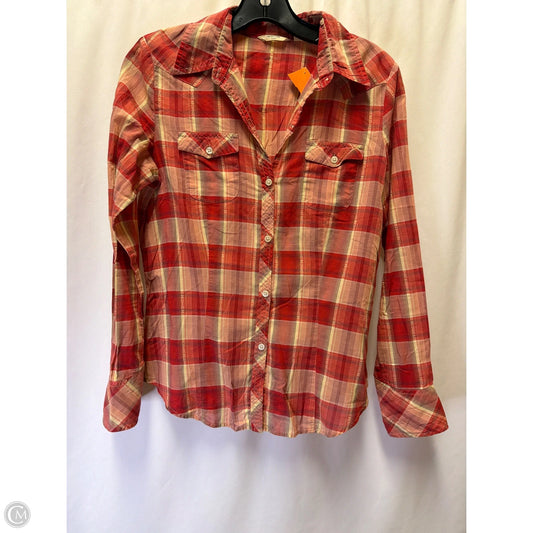 Top Long Sleeve By American Eagle In Red, Size: S