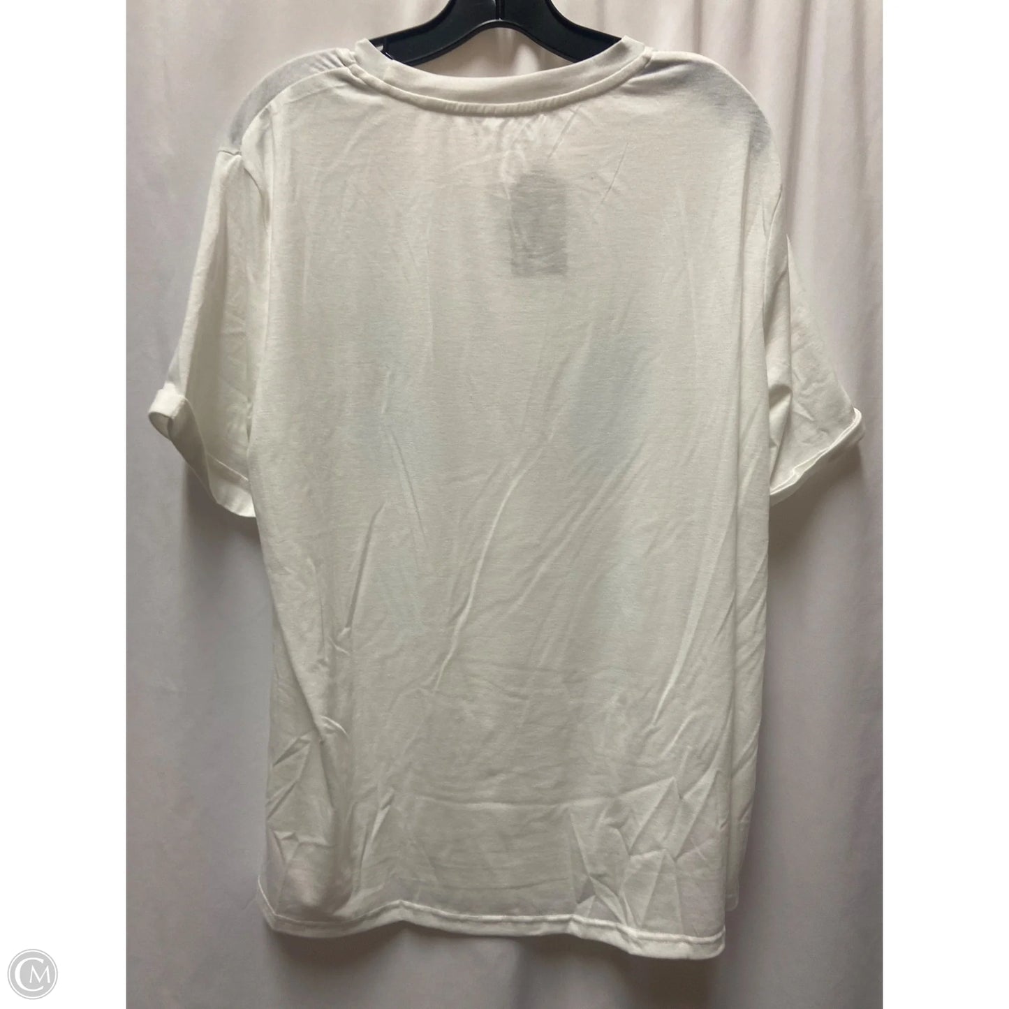 Top Short Sleeve By Clothes Mentor In White, Size: 2x