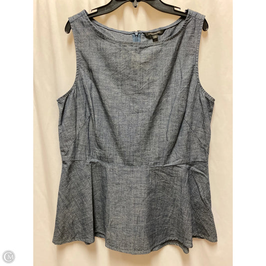 Top Sleeveless By Banana Republic In Blue, Size: L