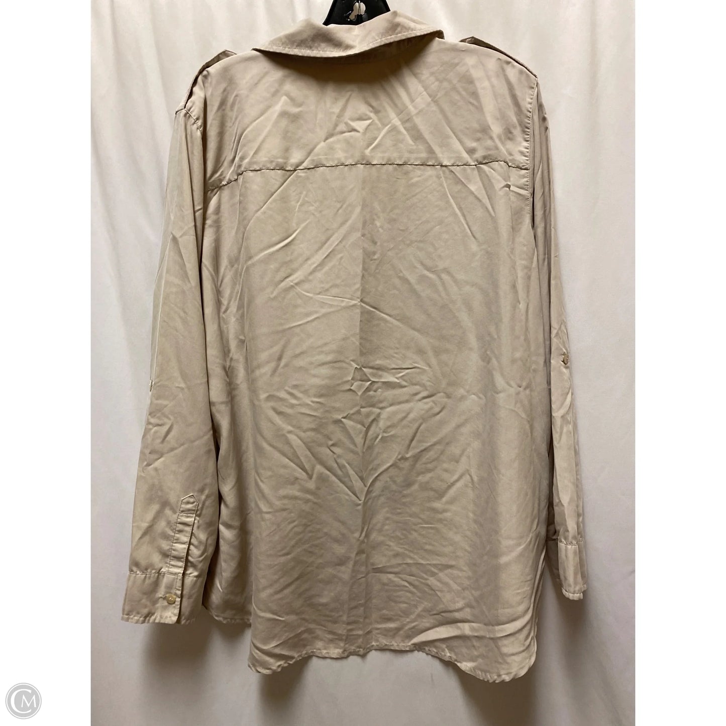 Top Long Sleeve By Chicos In Beige, Size: Xl