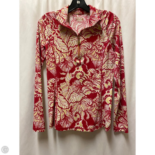 Top Long Sleeve Designer By Lilly Pulitzer In Maroon, Size: S