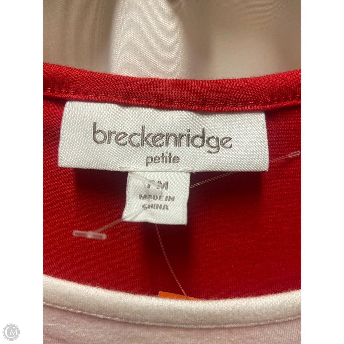 Top Short Sleeve By Breckenridge In Red, Size: Mp