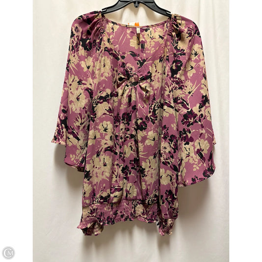 Top Short Sleeve By Cato In Purple, Size: Xxl