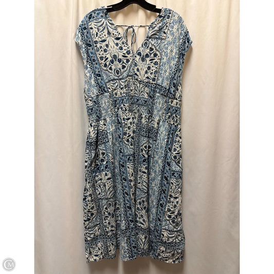 Dress Casual Midi By Old Navy In Blue, Size: Xlp