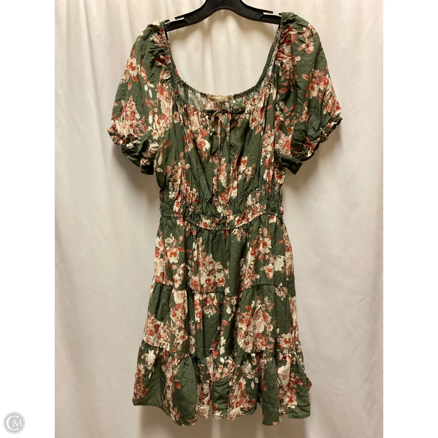 Dress Casual Midi By Liberty Love In Green, Size: 1x