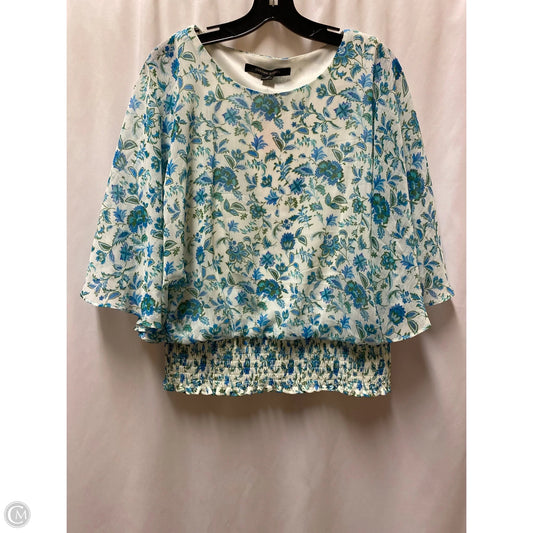 Top Short Sleeve By Cynthia Steffe In Blue & Green, Size: L