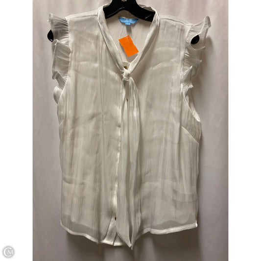 Top Sleeveless By Draper James In White, Size: L