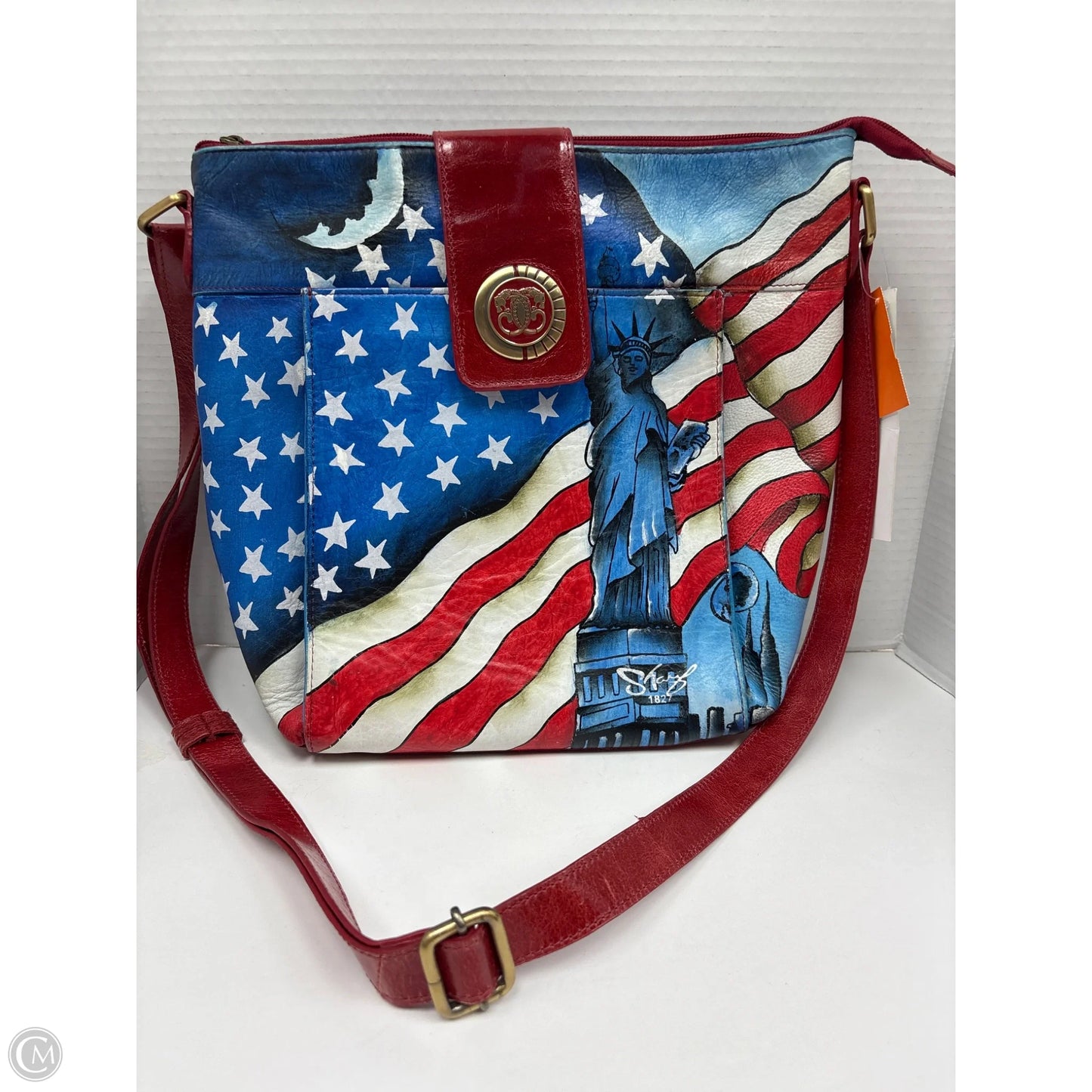 Handbag Leather By Sharif, Size: Large