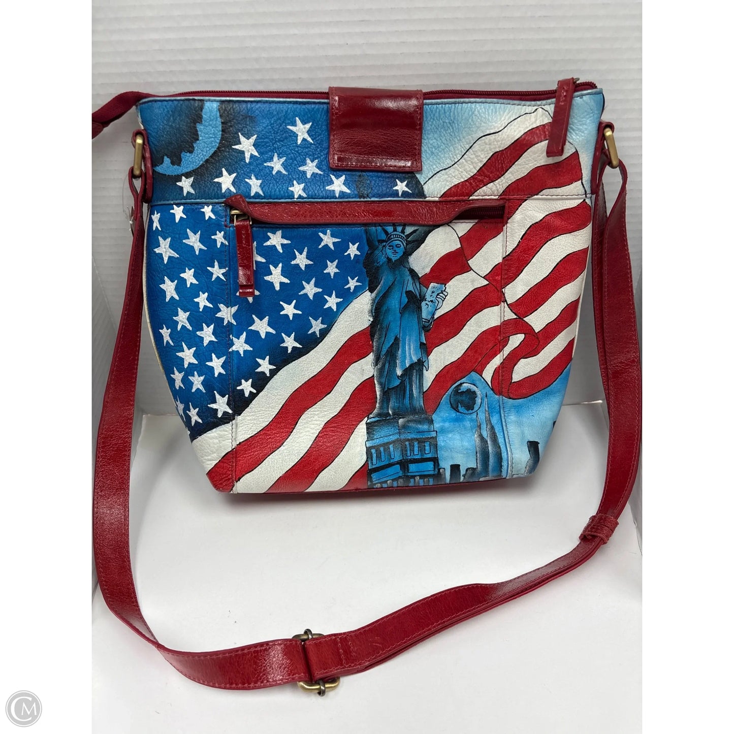 Handbag Leather By Sharif, Size: Large