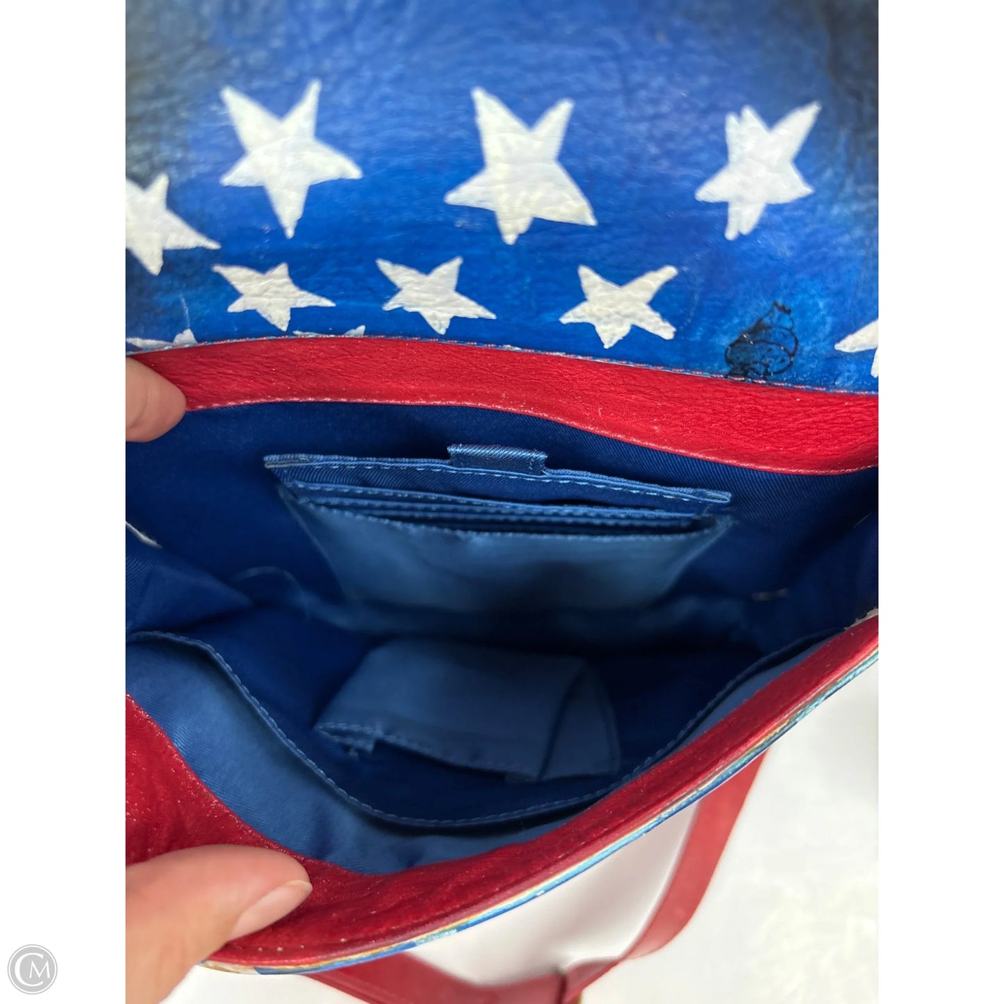 Handbag Leather By Sharif, Size: Large
