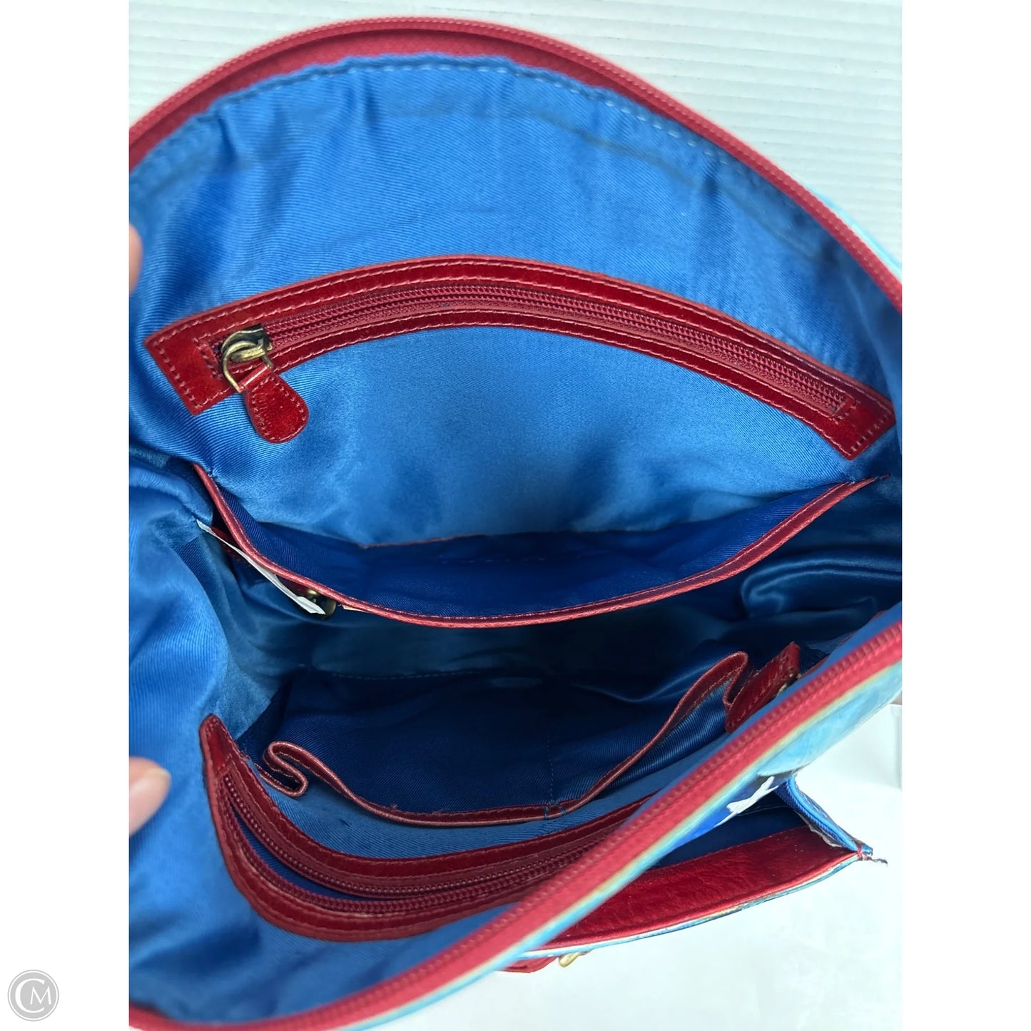 Handbag Leather By Sharif, Size: Large