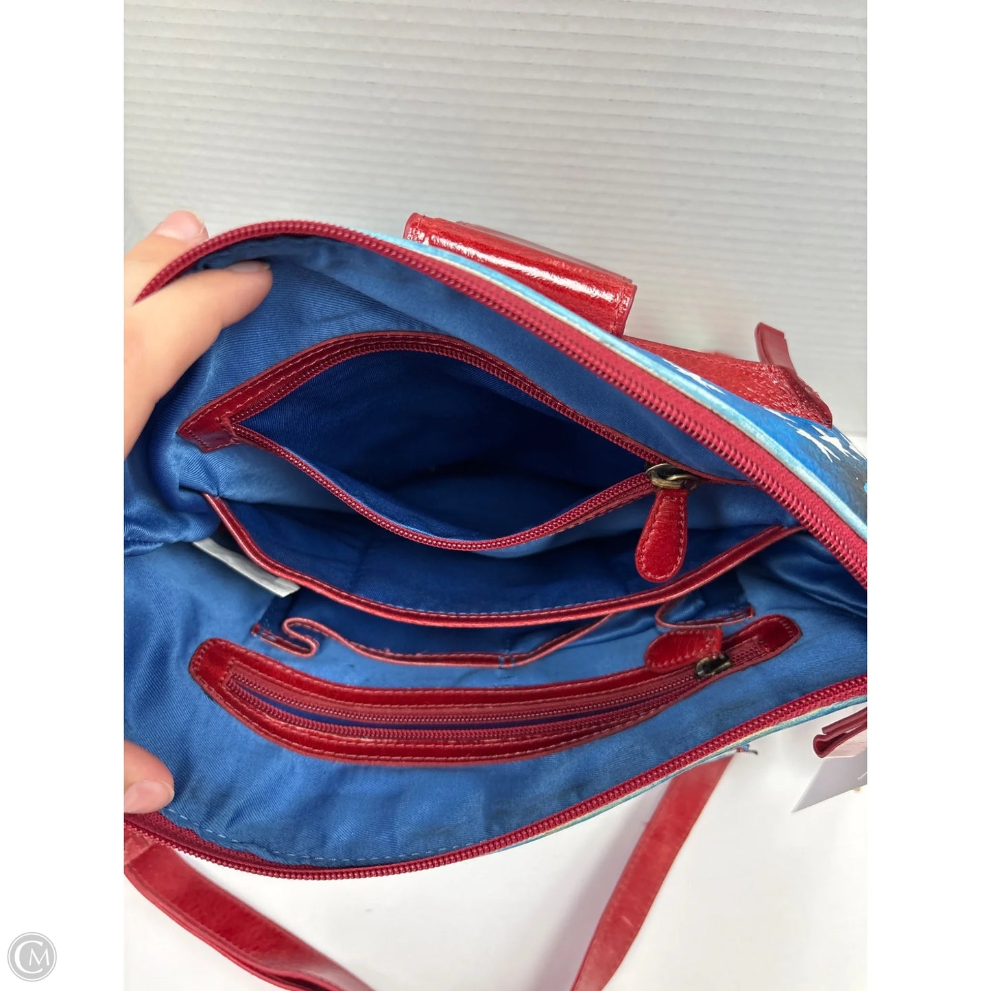 Handbag Leather By Sharif, Size: Large