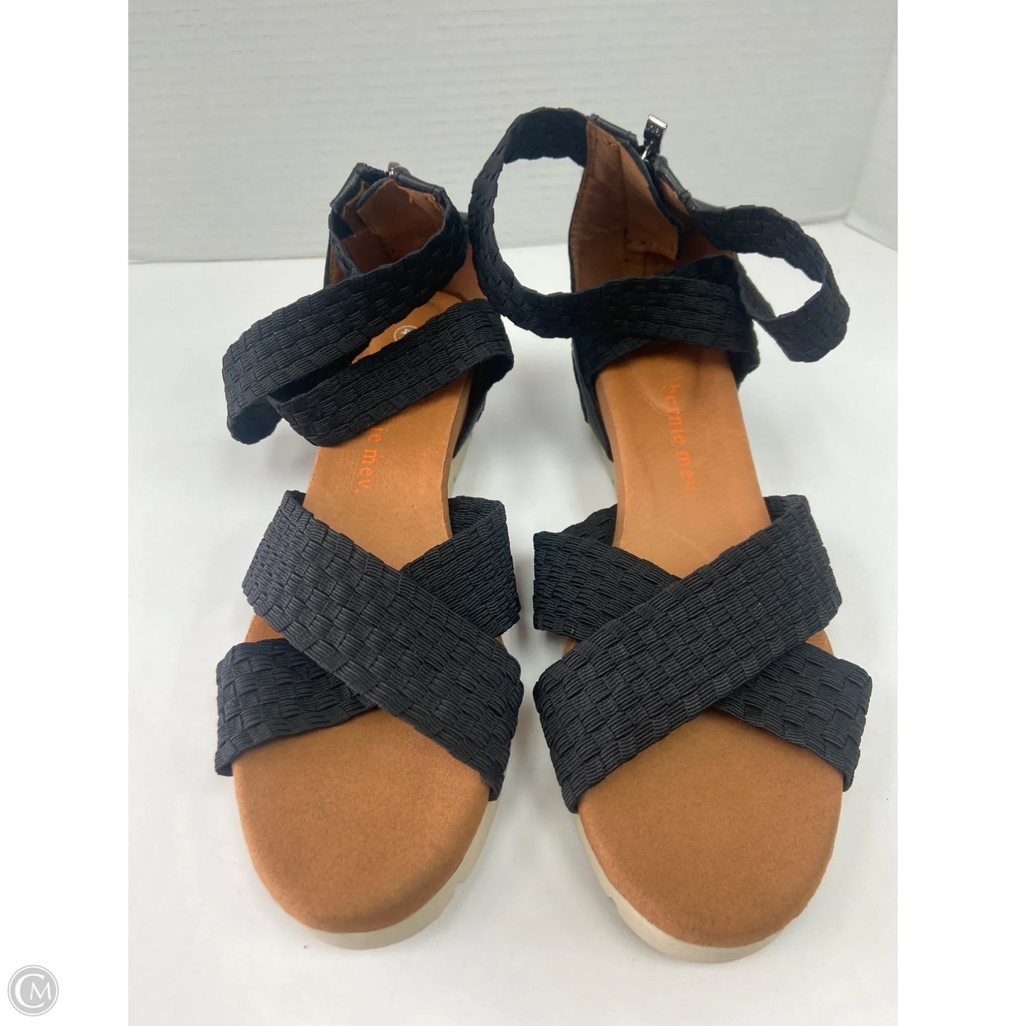 Sandals Heels Wedge By Bernie Mev In Black, Size: 10.5