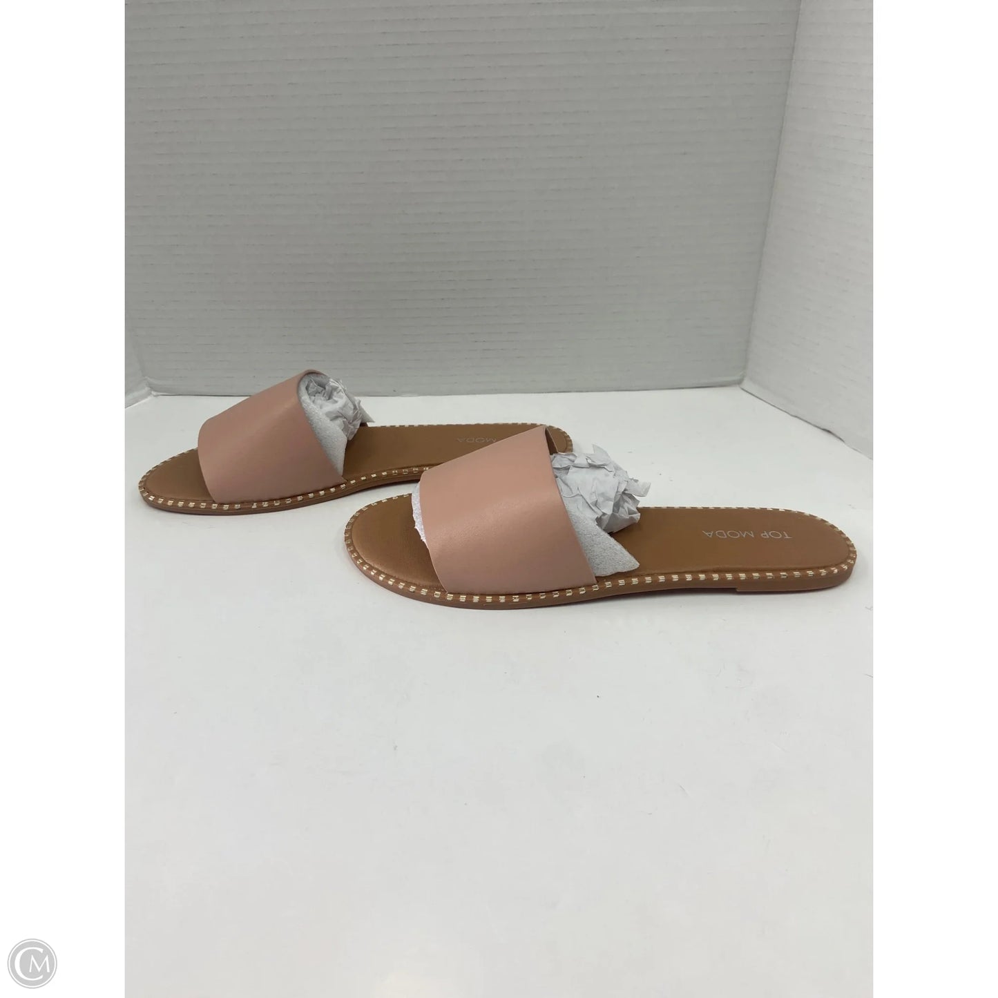 Sandals Flats By Top Moda In Pink, Size: 10