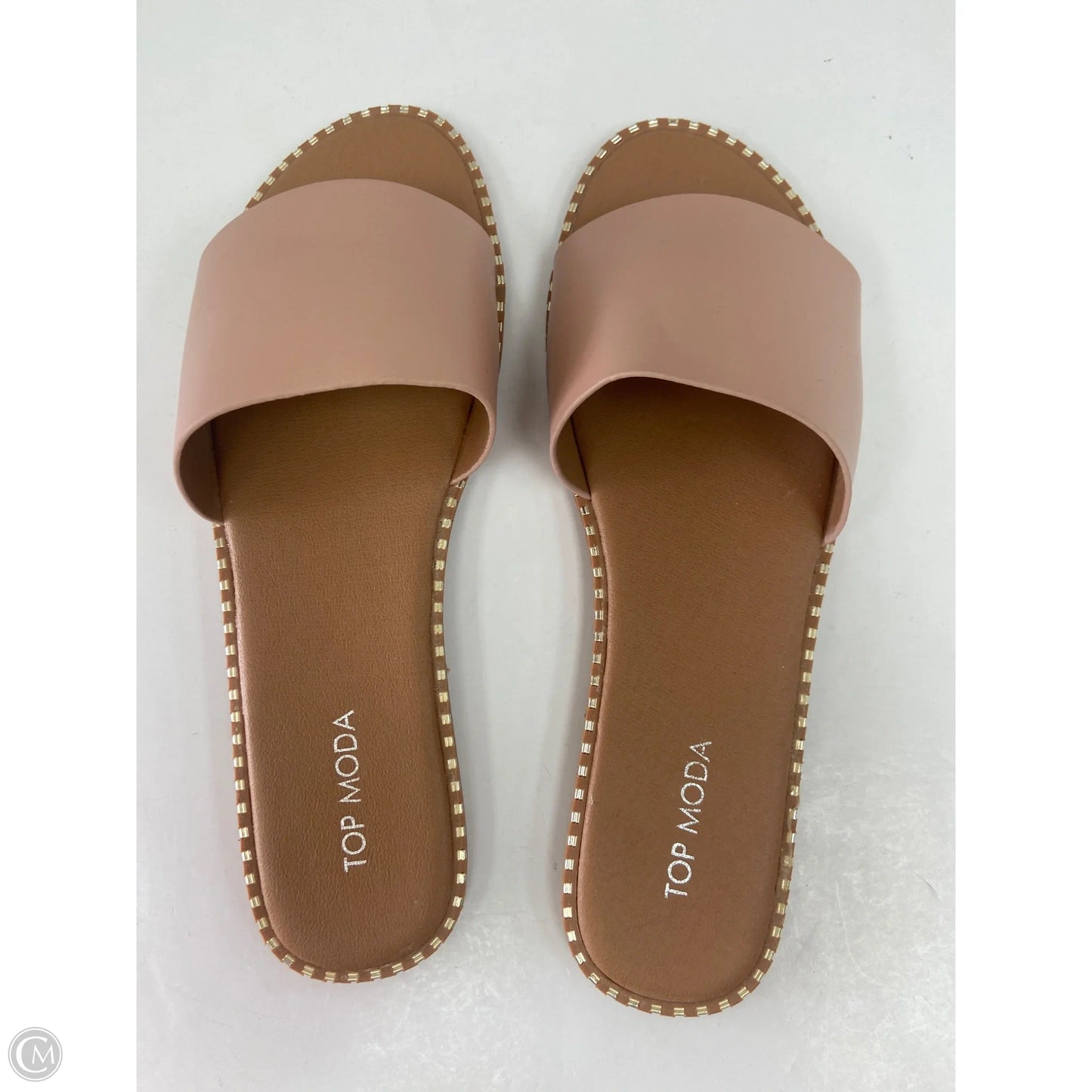 Sandals Flats By Top Moda In Pink, Size: 10