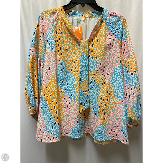 Top Long Sleeve By Jade In Multi-colored, Size: M