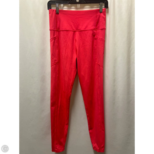 Athletic Leggings By Calvin Klein In Pink, Size: M