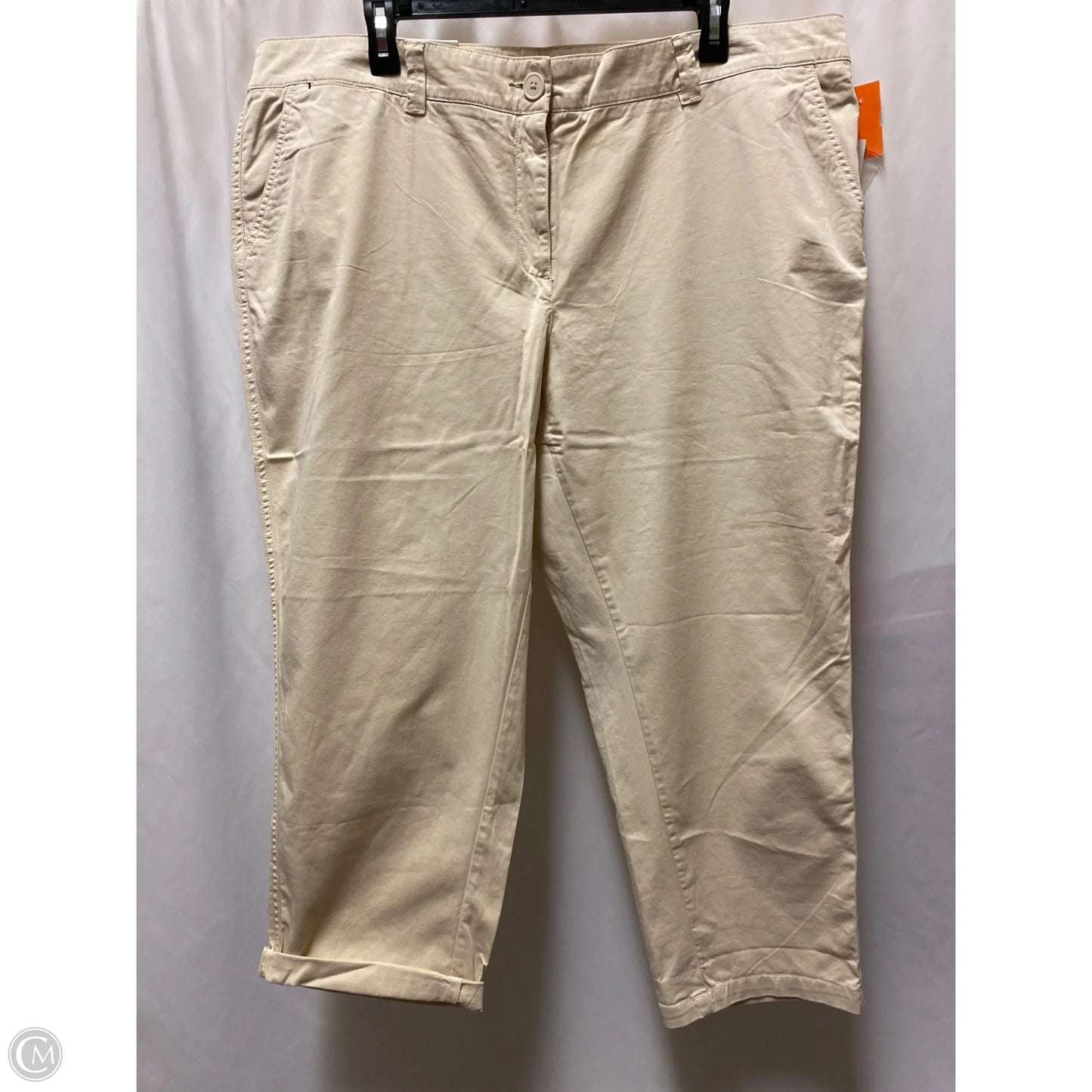 Pants Cropped By Crown And Ivy In Tan, Size: 18