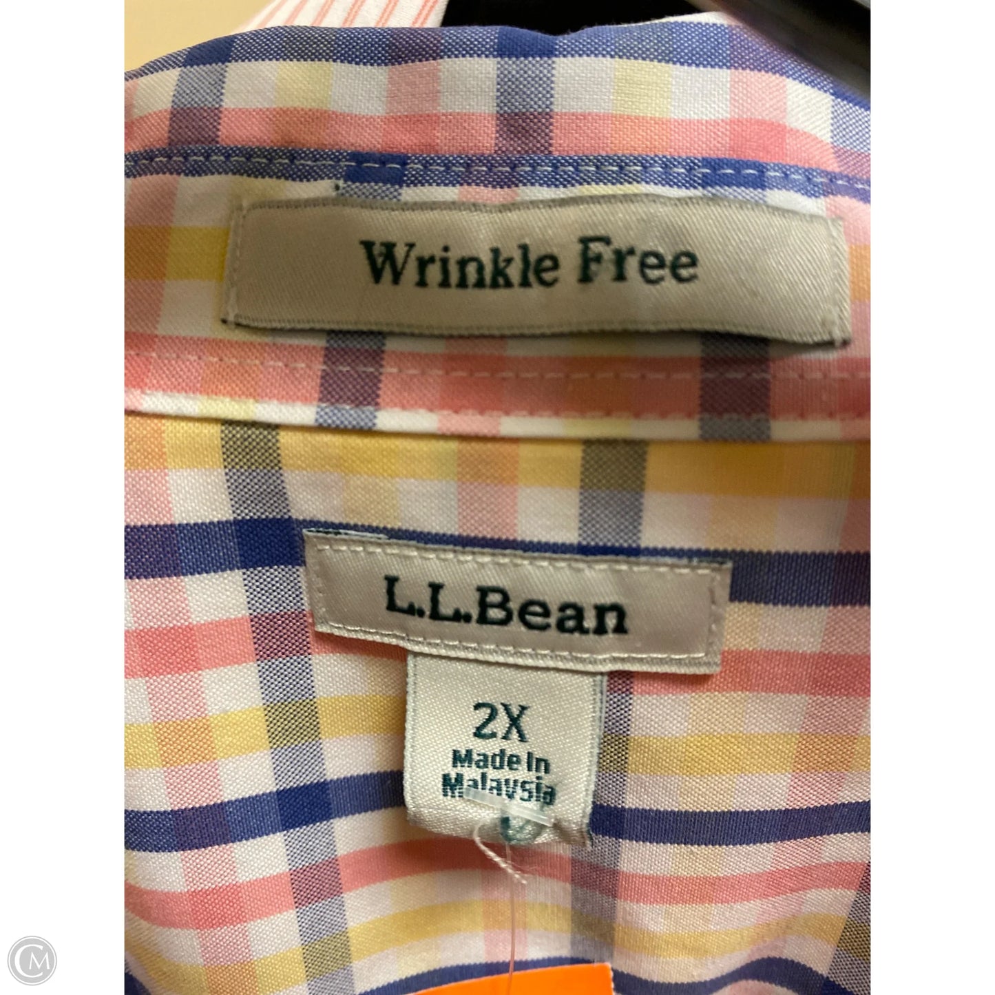 Top Long Sleeve By L.l. Bean In Pink & Yellow, Size: 2x