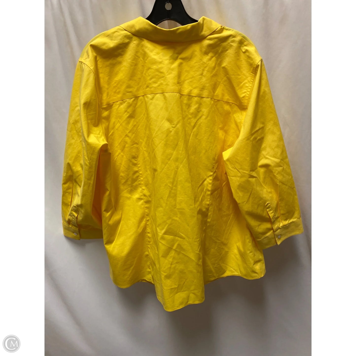 Top Long Sleeve By Talbots In Yellow, Size: 22